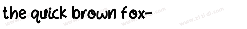 the quick brown fox字体转换